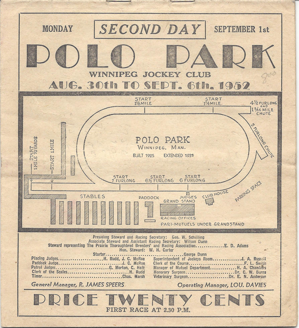 Polo Park. 1952. Operating Manager, Lou Davies.