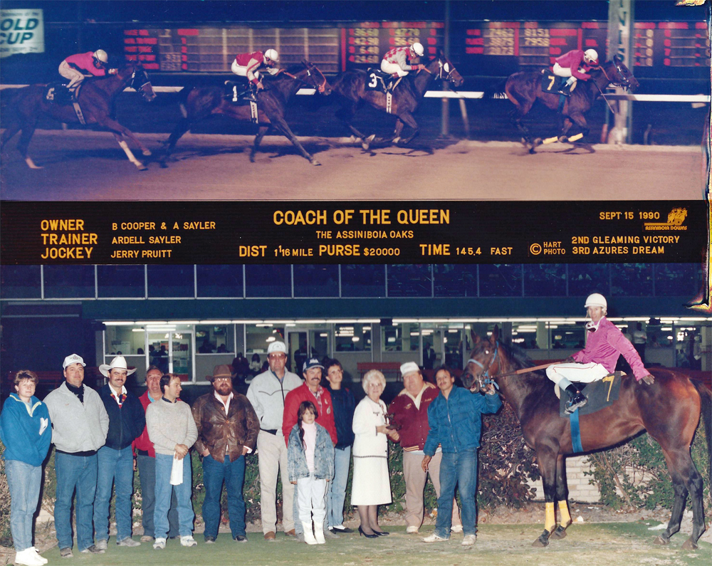 First stakes win for Ardell at Assiniboia Downs. Sept. 15, 1990.