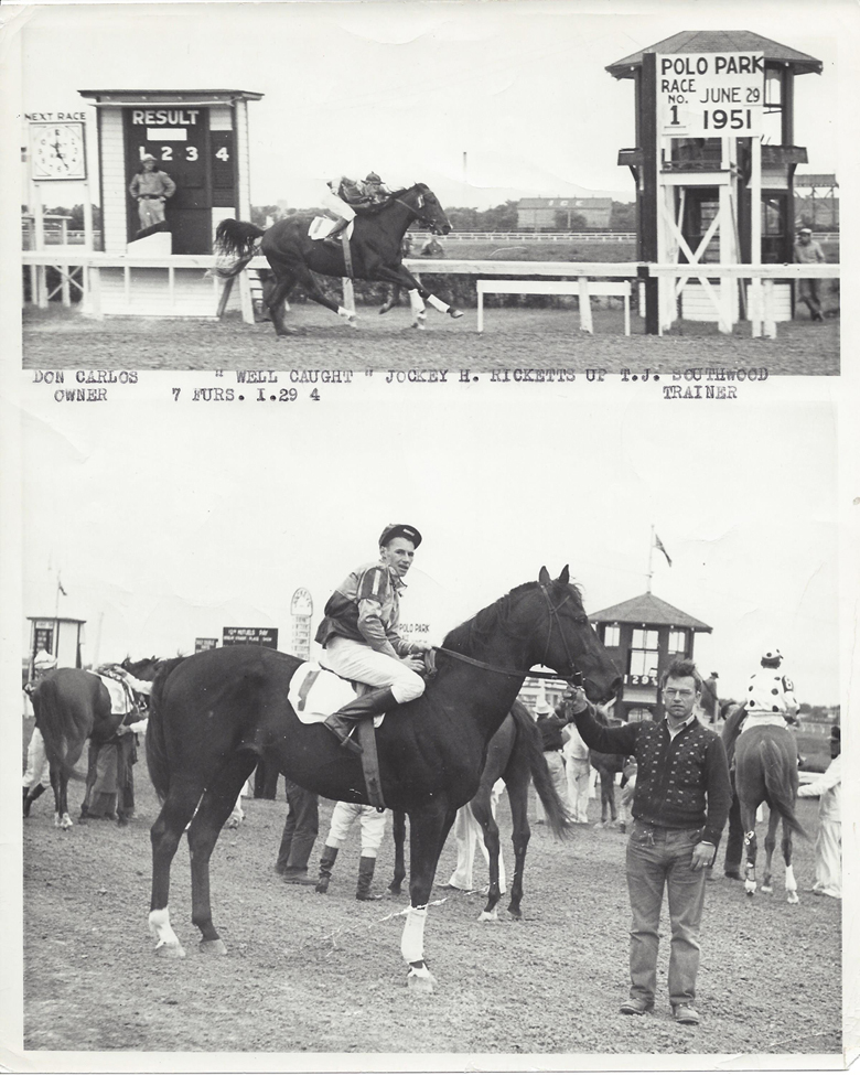 Well Caught wins for Don Carlos. June 29, 1951. Polo Park.