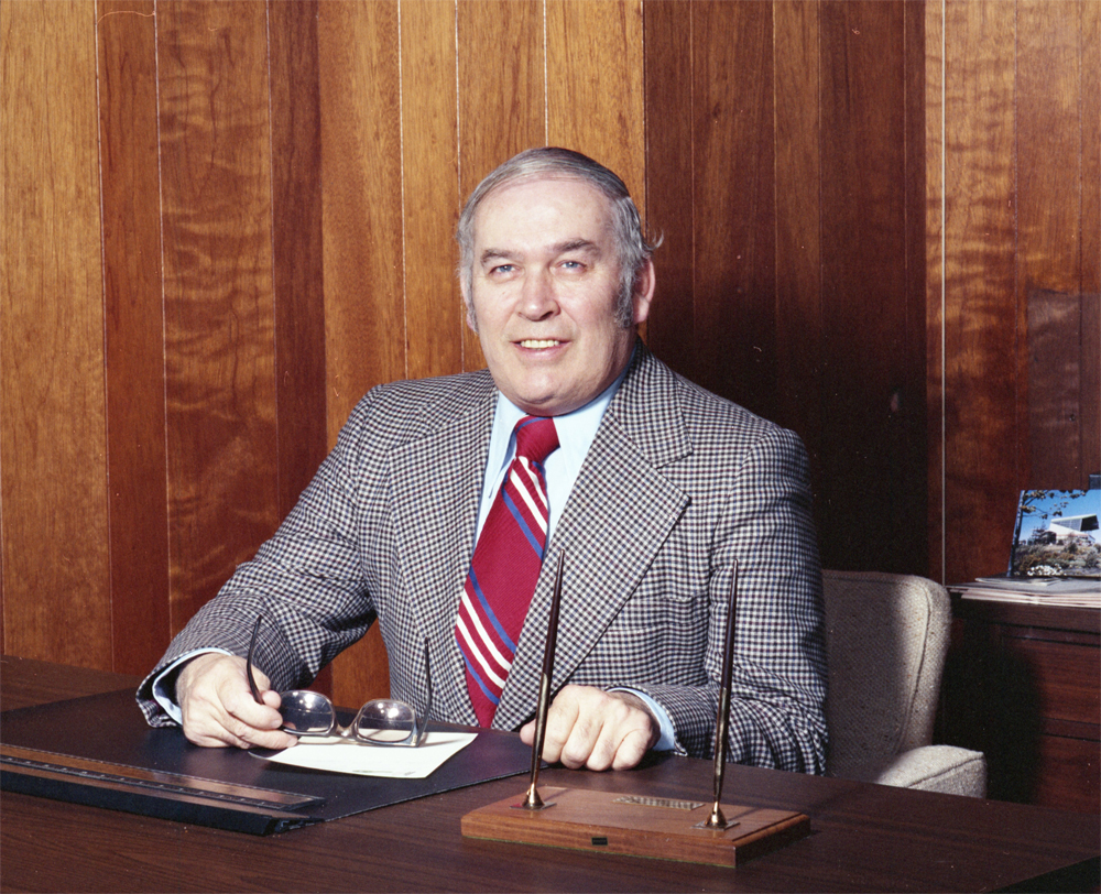 James Wright, Chairman of the Board at ASD (1974-1981 and 1982-1993). Circa 1975.