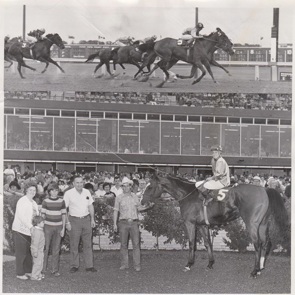 Joan Phipps. First win at Assiniboia Downs. Thistle Dawn. July 7, 1972