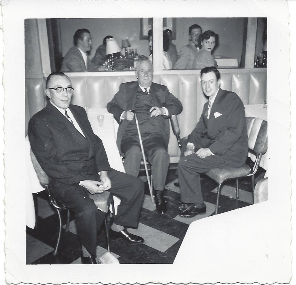 L to R, Lou Davies Jim Speers and Dr. Norm Anderson at 1st Horsemen's Ball, circa 1951. 