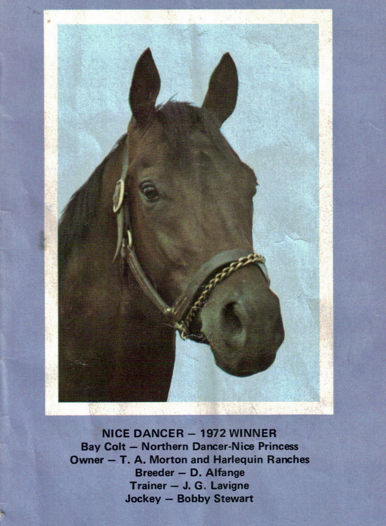 1972 Manitoba Derby winner Nice Dancer.