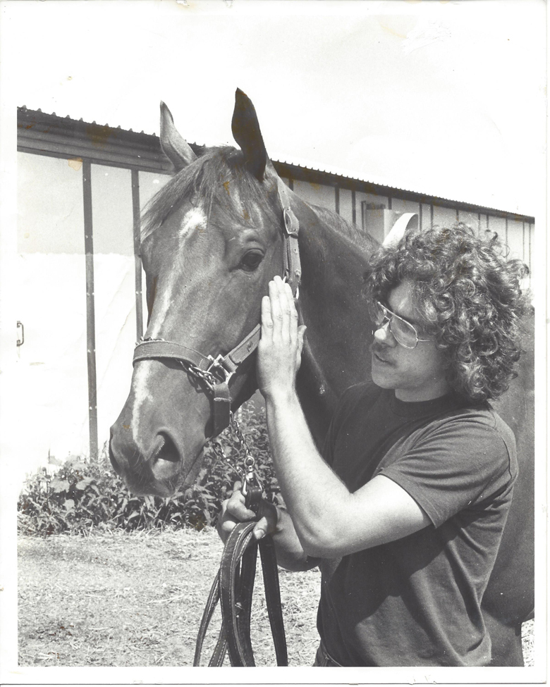 Northern Spike with trainer Phil Hayek. A much loved horse.