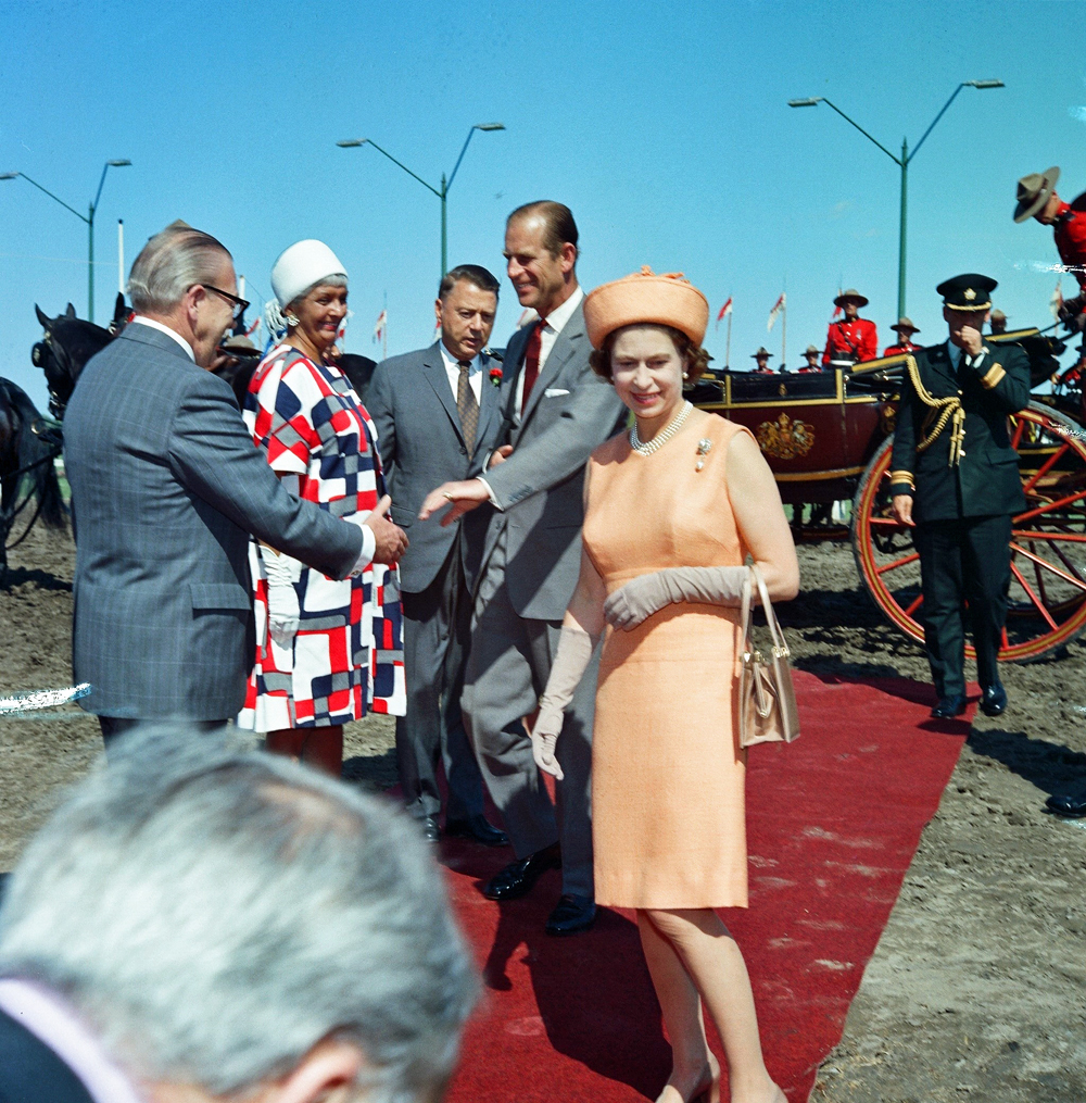 Royals arrive at Assiniboia Downs for the Manitoba Derby. July 15, 1970.