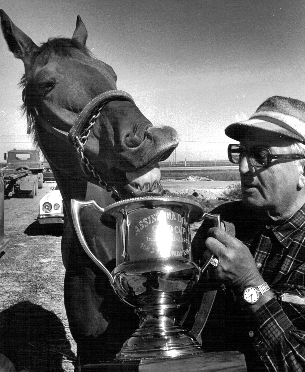 Nick Block with Gold Cup winner Scarlet Rich in 1979.