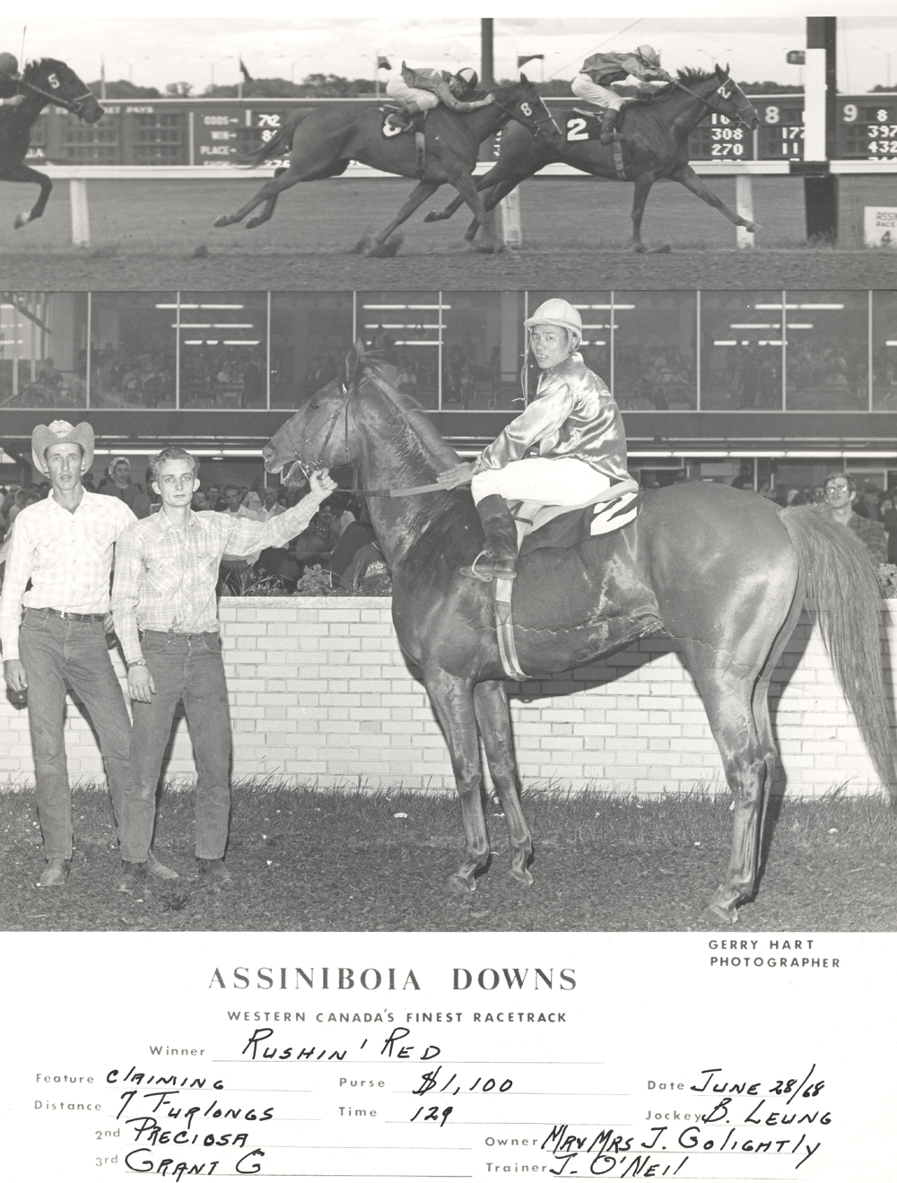 Audrey's cowboy, Keith Trenholm, on the far left.