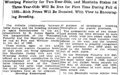 95 Years of the Winnipeg Futurity – In Pictures