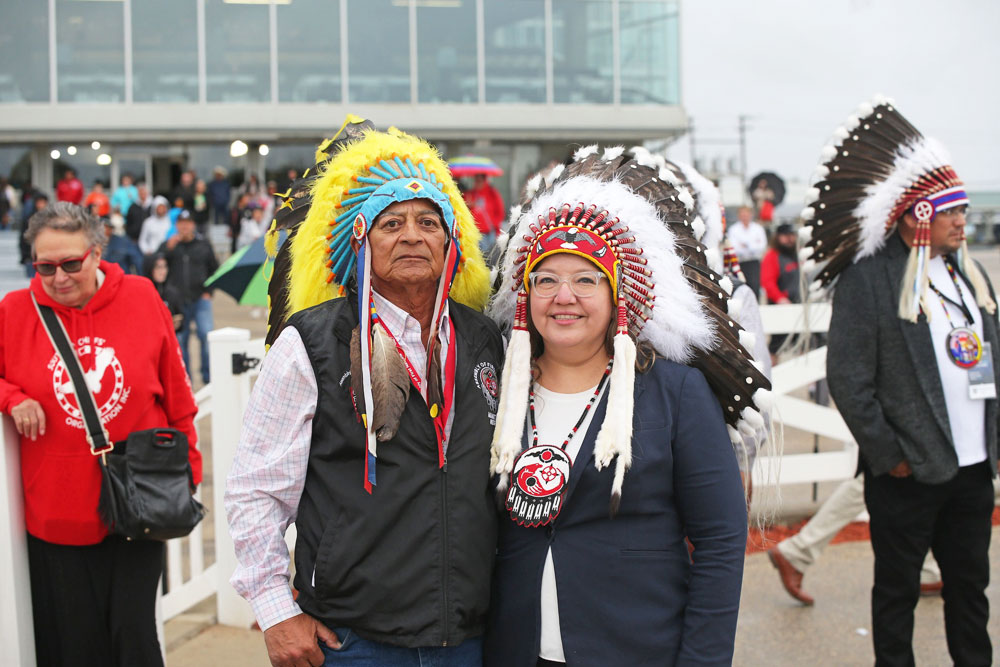 National-Chief-Cindy-Woodhouse-Nepinak-Assembly-of-First-Nations-with-Chief-Murray-Clearsky-Waywayseecappo-First-Nation-at-Assiniboia-Downs1k